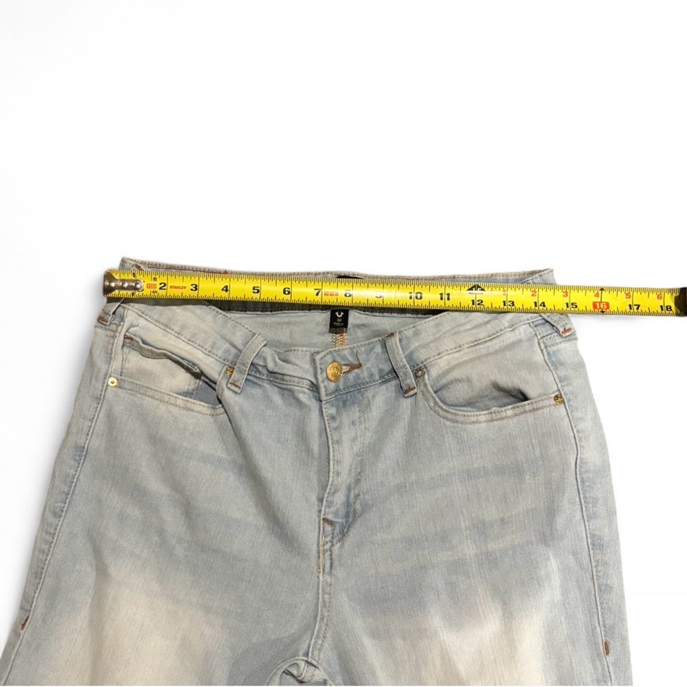 True Religion Becca Bootcut Jeans 30 Light Wash Y2K Mid Rise Flap Pocket  Denim - Picture 10 of 11